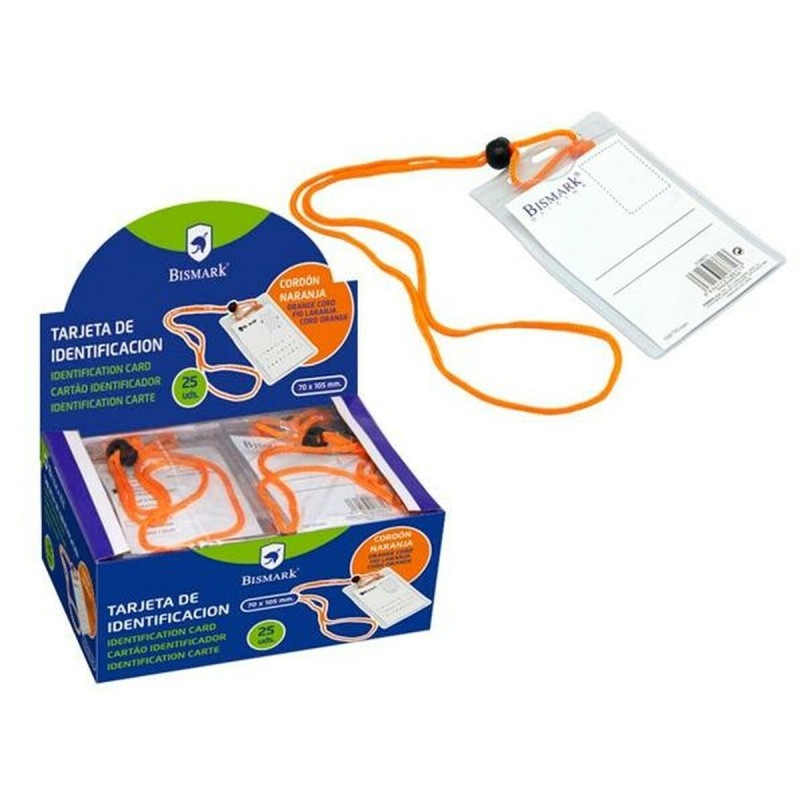 Lanyard con Identificador Bismark Naranja 25 Piezas Lanyard con Identificador Bismark Naranja 25 Piezas