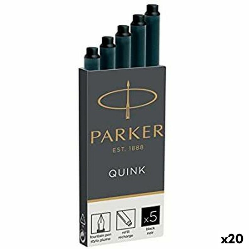Recambio de tinta para pluma Parker Quink (20 Unidades) Recambio de tinta para pluma Parker Quink (20 Unidades)
