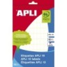 Etiquetas adhesivas Apli Blanco 10 Hojas 8 x 12 mm (10 Unidades)