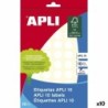 Etiquetas adhesivas Apli Blanco 10 Hojas Ø 1,3 cm (10 Unidades)