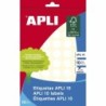 Etiquetas adhesivas Apli Blanco 10 Hojas Ø 1,3 cm (10 Unidades)