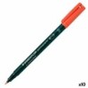 Rotulador permanente Staedtler Lumocolor 313-2 S Rojo (10 Unidades)