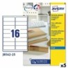 Etiquetas para Impresora Avery J8562 25 Hojas 99,1 x 33,9 mm Transparente (5 Unidades)