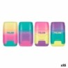 Set de Goma de Borrar y Sacapuntas Milan Compact Sunset Multicolor (16 Unidades)