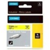Cinta Laminada para Rotuladoras Rhino Dymo ID1-12 Amarillo Negro 12 x 1,5 mm (5 Unidades)