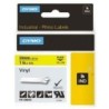 Cinta Laminada para Rotuladoras Rhino Dymo ID1-24 24 x 5,5 mm Negro Amarillo Vinilo Autoadhesivas (5 Unidades)