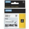 Cinta Laminada para Rotuladoras Rhino Dymo ID1-12 12 x 5,5 mm Negro Blanco Vinilo Autoadhesivas (5 Unidades)