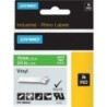 Cinta Laminada para Rotuladoras Rhino Dymo ID1-19 19 x 5,5 mm Blanco Verde Vinilo Autoadhesivas (5 Unidades)