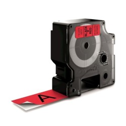 Cinta Laminada para Rotuladoras Dymo D1 53717 24 mm LabelManager™ Rojo Negro (5 Unidades)