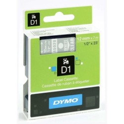 Cinta Laminada para Rotuladoras Dymo D1 45020 12 mm LabelManager™ Blanco Transparente (5 Unidades)