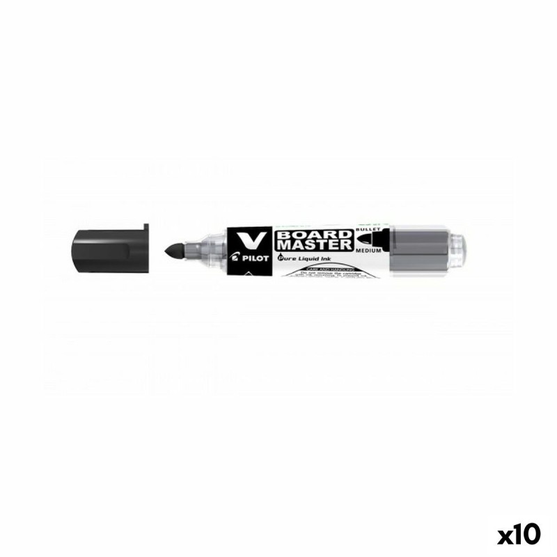 Rotulador Pilot V Board Master Pizarra blanca Recargable Negro (10 Unidades)