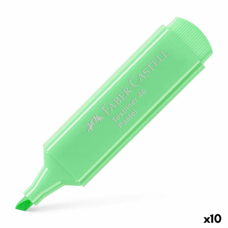 Marcador Fluorescente Faber-Castell Textliner 1546 Pastel Verde Claro (10 Unidades) Marcador Fluorescente Faber-Castell Textliner 1546 Pastel Verde Claro (10 Unidades)