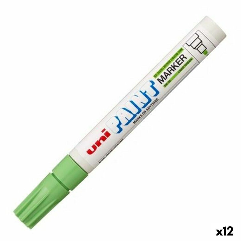 Rotulador permanente Uni-Ball PX-20 Verde Claro (12 Unidades)