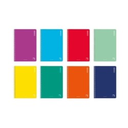 Cuaderno Pacsa Basic Multicolor Din A4 80 Hojas 21,5 x 31,5 cm 10 Piezas