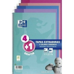 Cuaderno Oxford Multicolor Din A4 80 Hojas 21,5 x 31,5 cm 5 Piezas