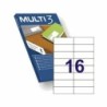 Etiquetas para Impresora MULTI 3 4708 Blanco Recto 100 Hojas 105 x 37 mm 105 x 37mm