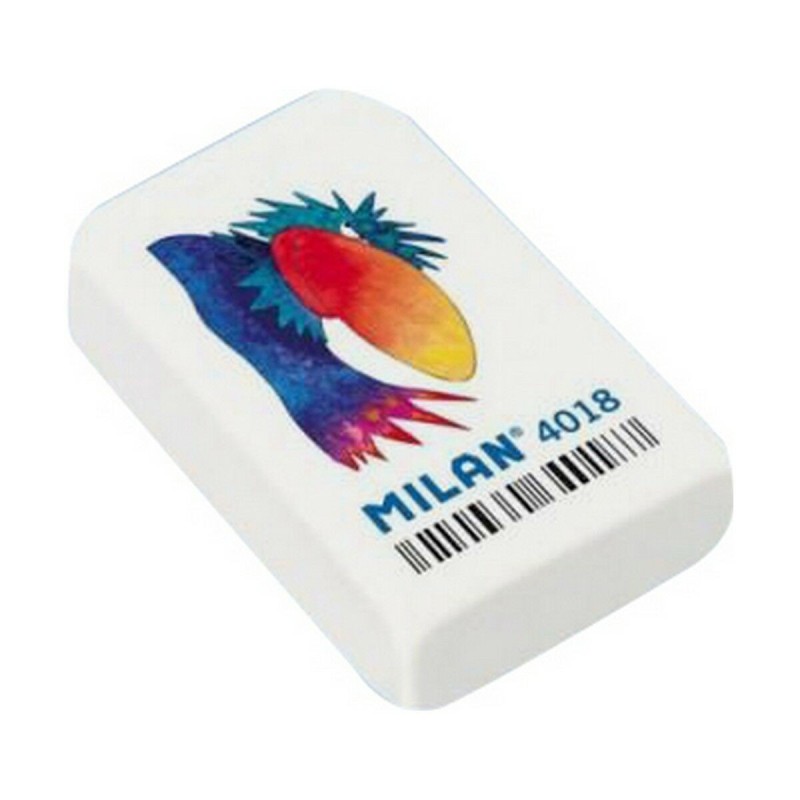 Goma de borrar Milan 4018 Blanco 18 Piezas