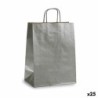 Bolsa de Papel Pincello 24311 Plateado 24 x 12 x 40 cm (25 Unidades)