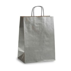 Bolsa de Papel Pincello 24311 Plateado 24 x 12 x 40 cm (25 Unidades)