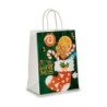 Bolsa de Papel Krist+ K-70-26 Verde Calcetín de Navidad (12 Unidades)