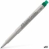 Rotuladores Faber-Castell Multimark 1524 Verde (10 Unidades)