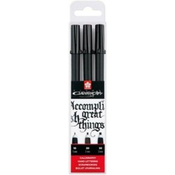 Set de Rotuladores Talens Sakura Pigma Calligrapher Negro