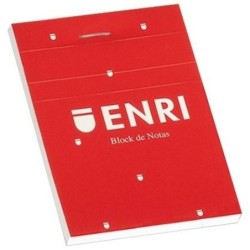 Bloc de Notas ENRI Rojo A6 80 Hojas (10 Unidades)