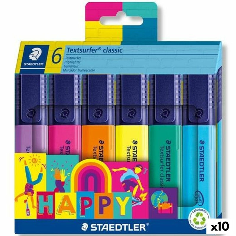 Set de Marcadores Fluorescentes Staedtler Textsurfer Classic Happy Line (10 Unidades) Set de Marcadores Fluorescentes Staedtler Textsurfer Classic Happy Line (10 Unidades)