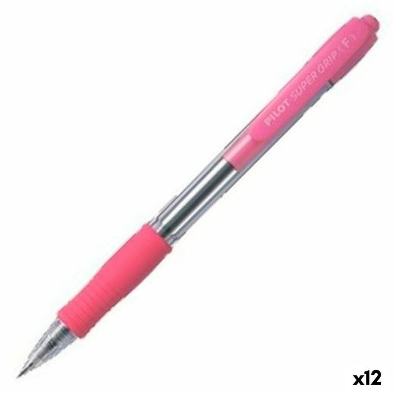 Bolígrafo Pilot Supergrip Rosa 0,4 mm (12 Unidades) Bolígrafo Pilot Supergrip Rosa 0,4 mm (12 Unidades)