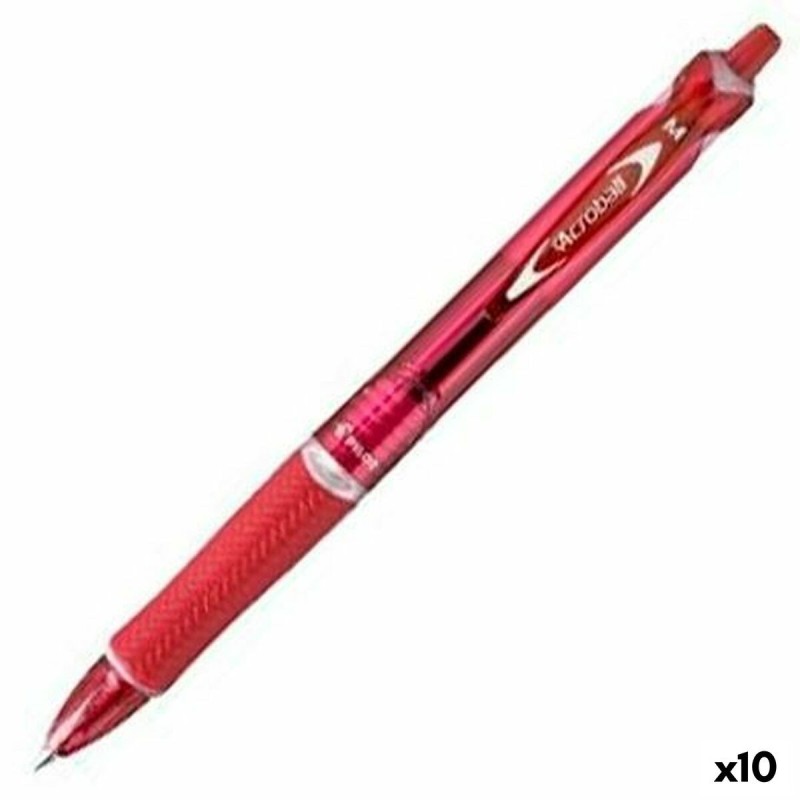 Bolígrafo Pilot Acroball Rojo 0,4 mm (10 Unidades) Bolígrafo Pilot Acroball Rojo 0,4 mm (10 Unidades)