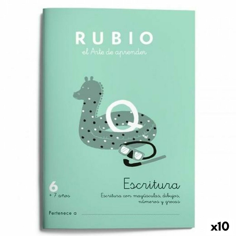 Cuaderno de escritura y caligrafía Rubio N06 A5 Español 20 Hojas (10 Unidades)