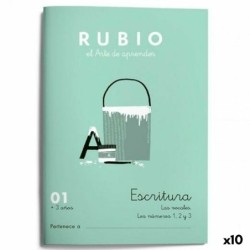 Cuaderno de escritura y caligrafía Rubio N01 A5 Español 20 Hojas (10 Unidades)