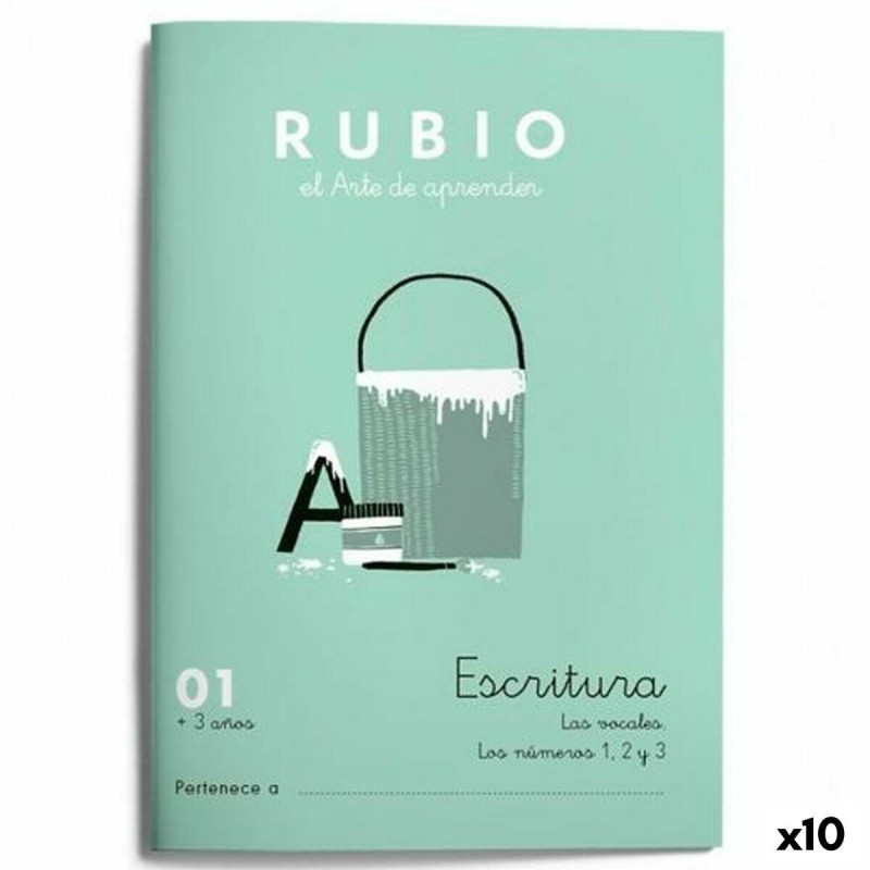 Cuaderno de escritura y caligrafía Rubio N01 A5 Español 20 Hojas (10 Unidades)
