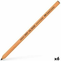Lápiz Faber-Castell Pitt Oil Base Duro Negro Hexagonal (6 Unidades)
