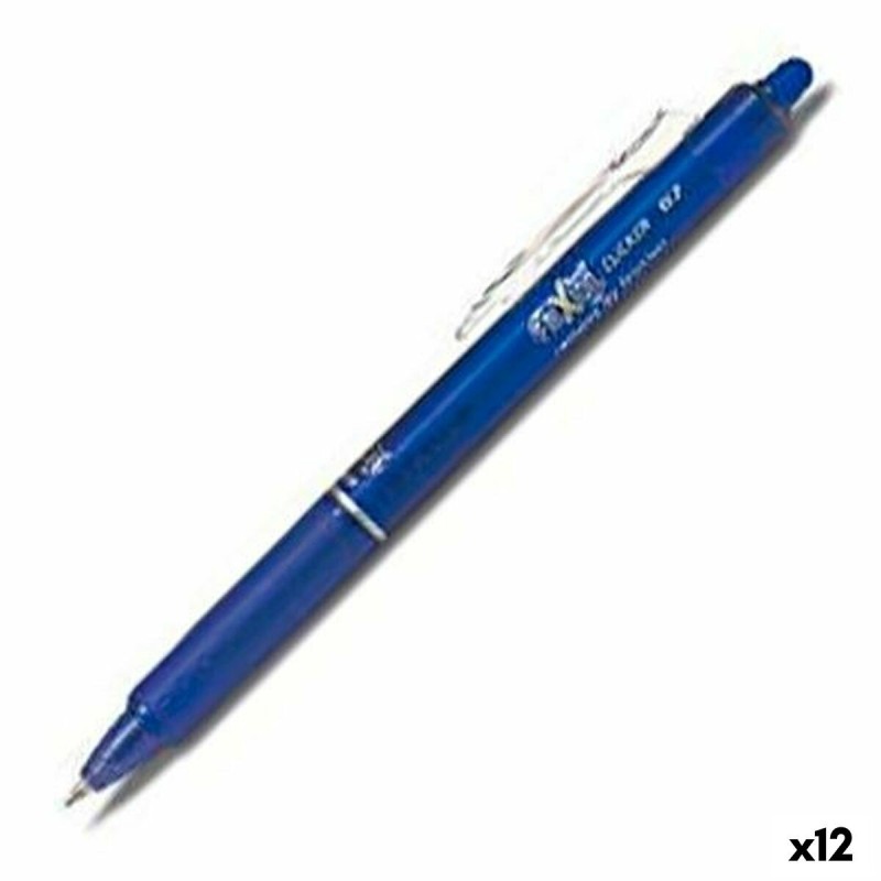 Bolígrafo Pilot Frixion Clicker Tinta borrable Azul 0,4 mm 12 Unidades Bolígrafo Pilot Frixion Clicker Tinta borrable Azul 0,4 mm 12 Unidades