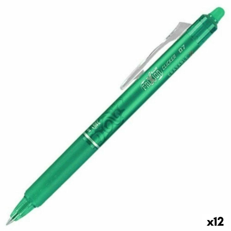 Bolígrafo Pilot Frixion Clicker Tinta borrable Verde 0,4 mm (12 Unidades) Bolígrafo Pilot Frixion Clicker Tinta borrable Verde 0,4 mm (12 Unidades)