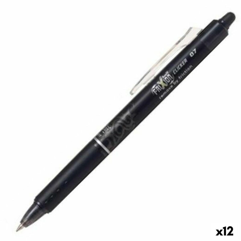 Bolígrafo Pilot Frixion Clicker Tinta borrable Negro 0,4 mm 12 Unidades Bolígrafo Pilot Frixion Clicker Tinta borrable Negro 0,4 mm 12 Unidades