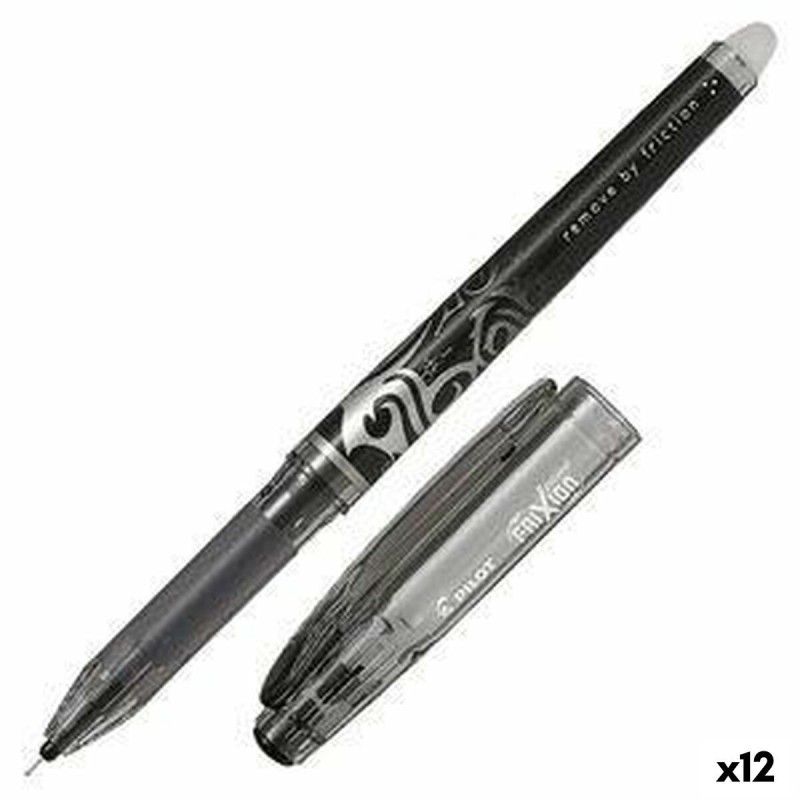 Boligrafo de tinta líquida Pilot Frixion Point Tinta borrable Negro (12 Unidades) Boligrafo de tinta líquida Pilot Frixion Point Tinta borrable Negro (12 Unidades)