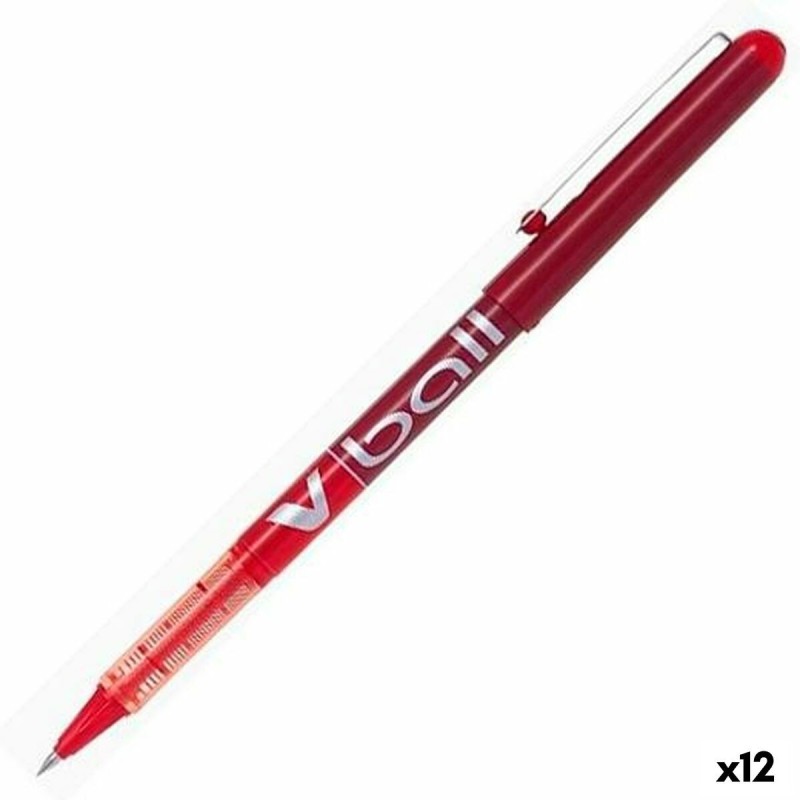 Bolígrafo Roller Pilot V Ball Rojo 0,5 mm (12 Unidades) Bolígrafo Roller Pilot V Ball Rojo 0,5 mm (12 Unidades)