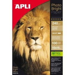 Papel Fotográfico Brillante Apli 100 Hojas 10 x 15 cm