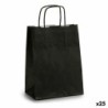 Bolsa de Papel Pincello 18242 Negro 18 x 8 x 31 cm (25 Unidades)