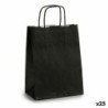 Bolsa de Papel Pincello 18242 Negro 18 x 8 x 31 cm (25 Unidades)
