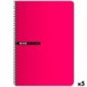 Cuaderno ENRI Cuadriculado Rojo Din A4 (5 Unidades)