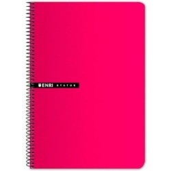 Cuaderno ENRI Cuadriculado Rojo Din A4 (5 Unidades)