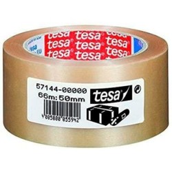 Cinta Adhesiva TESA Embalaje Extrafuerte Transparente PVC 50 mm x 66 m (6 Unidades)