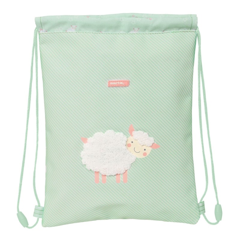 Bolsa Mochila con Cuerdas Safta Ovejita Verde (26 x 34 x 1 cm) Bolsa Mochila con Cuerdas Safta Ovejita Verde (26 x 34 x 1 cm)