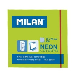 Notas Adhesivas Milan Verde 76 x 76 mm (10 Unidades)