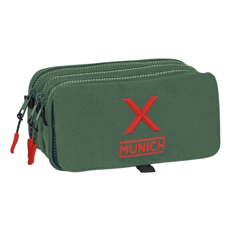 Portatodo Triple Munich Verde Verde (21,5 x 10 x 8 cm)