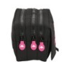 Portatodo Triple Kappa Black and pink Negro (21,5 x 10 x 8 cm)
