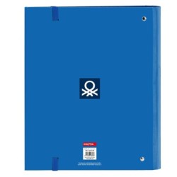 Carpeta de anillas Benetton Deep water Azul (27 x 32 x 3.5 cm)